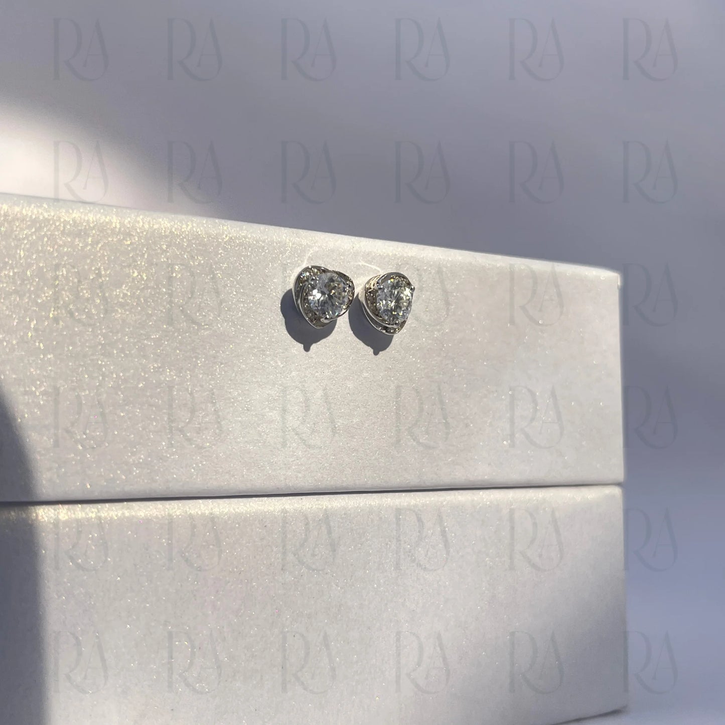 Dainty Silver Heart Studs