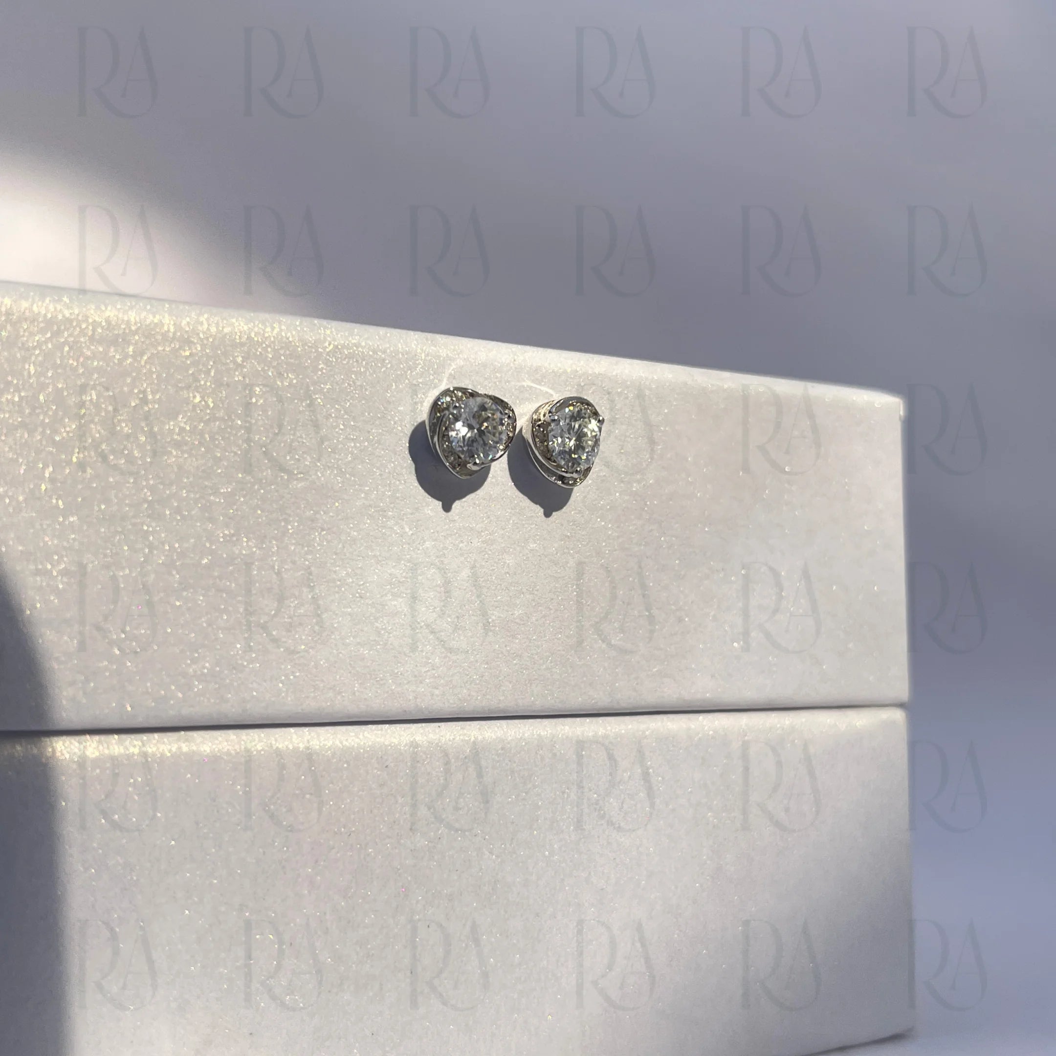Dainty Silver Heart Studs