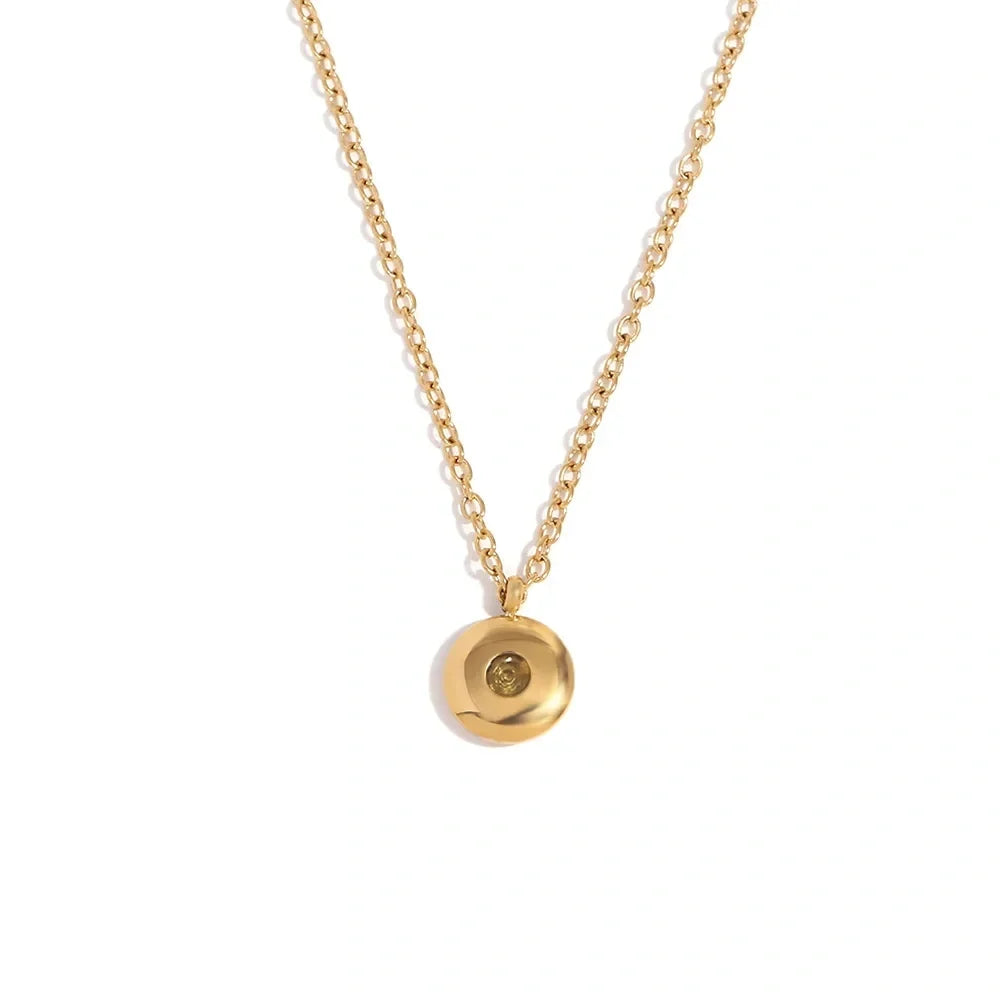 Dainty Birthstone Necklace, November | Citrine