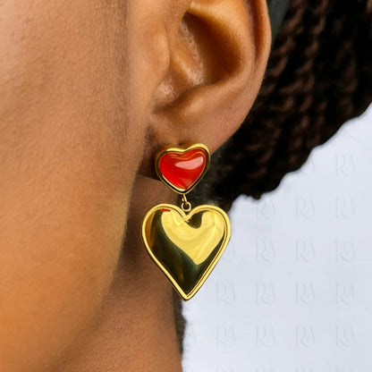 Okan Heart Drop Earrings