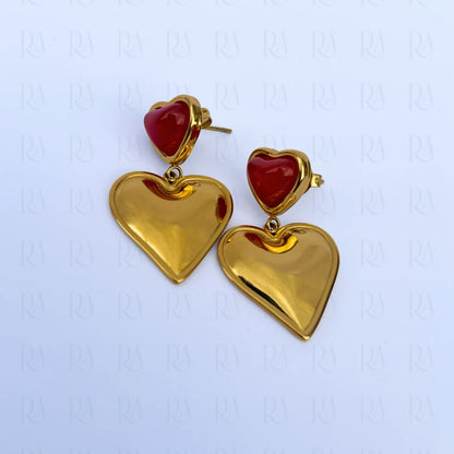 Okan Heart Drop Earrings