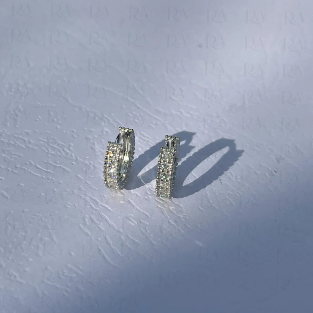 Classic Pavé Huggies