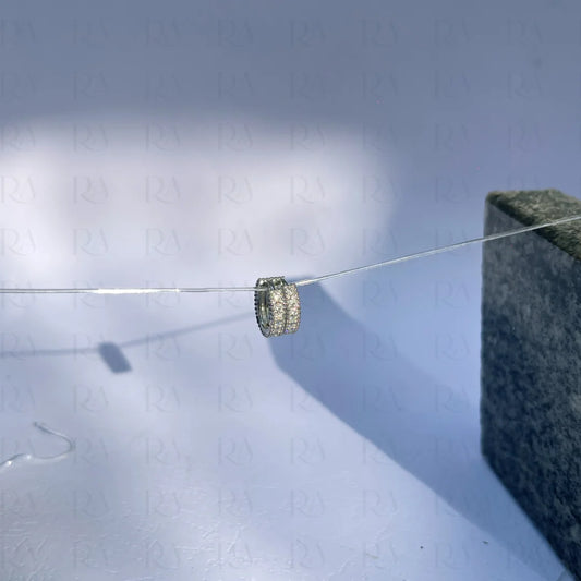 Classic Pavé Diamond Huggies