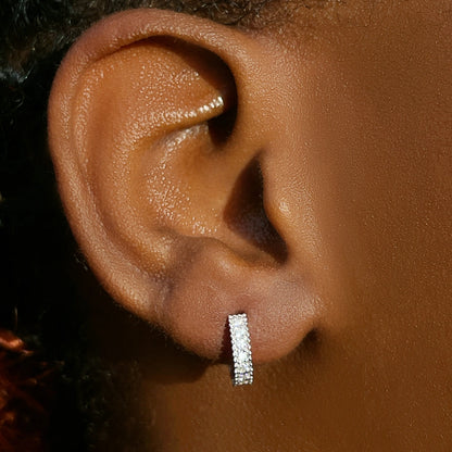 Classic Pavé Diamond Huggies