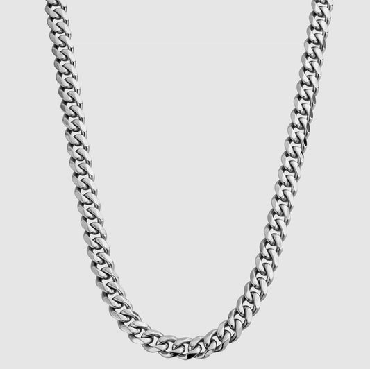 12MM (Silver) Cuban Link Chain