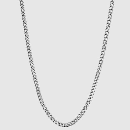 4MM Cuban Link Chain (Silver)