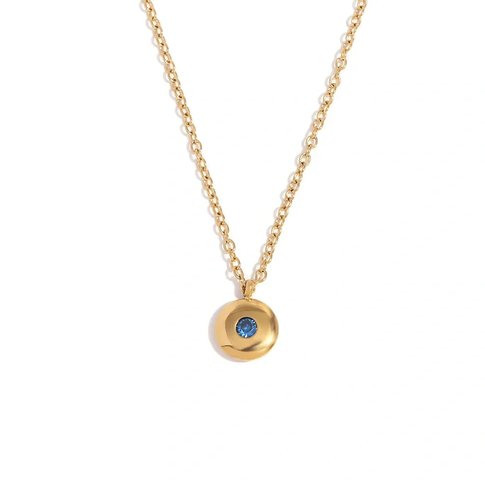 Dainty Birthstone Necklace, September | Blue Sapphire