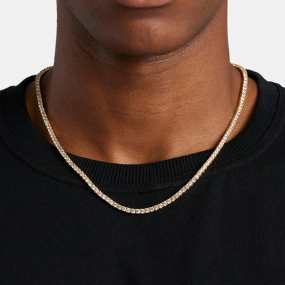 3MM Tennis Chain Necklace (Gold)