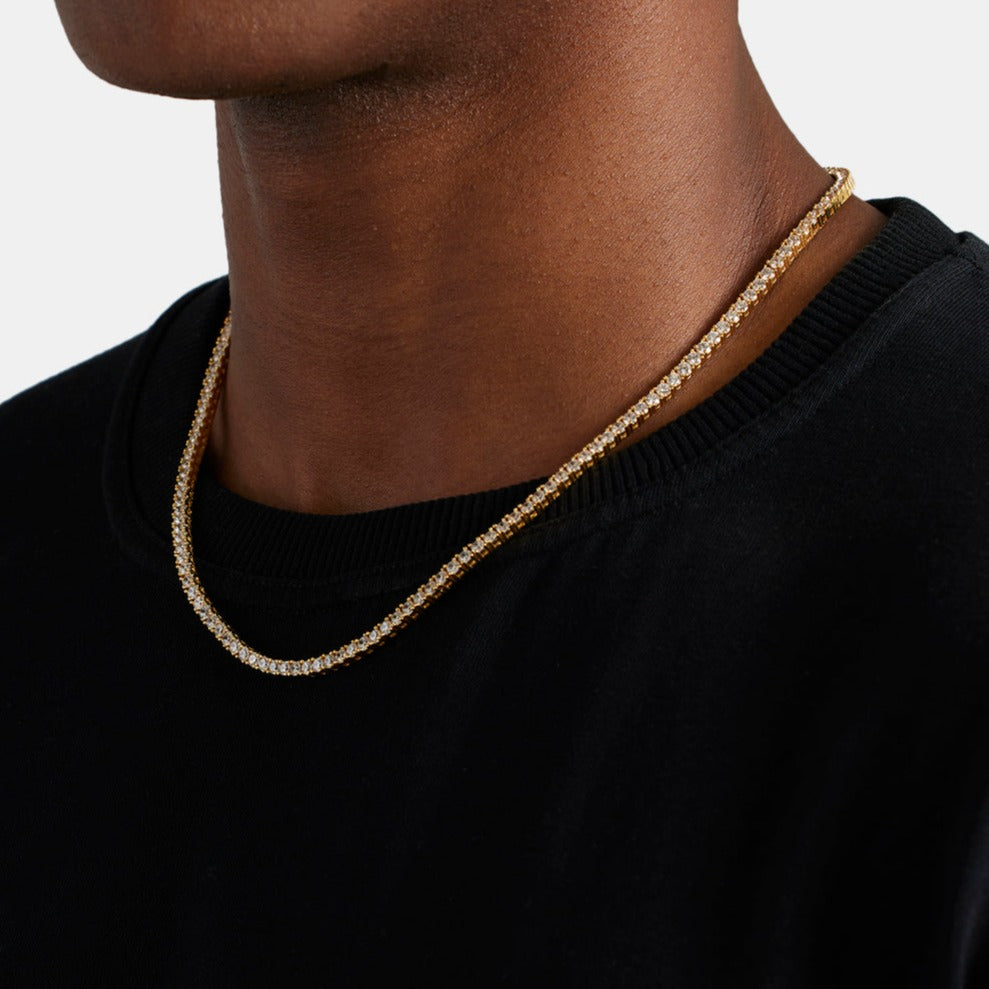 3MM Tennis Chain Necklace (Gold)