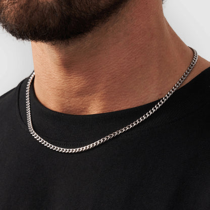 4MM Cuban Link Chain (Silver)
