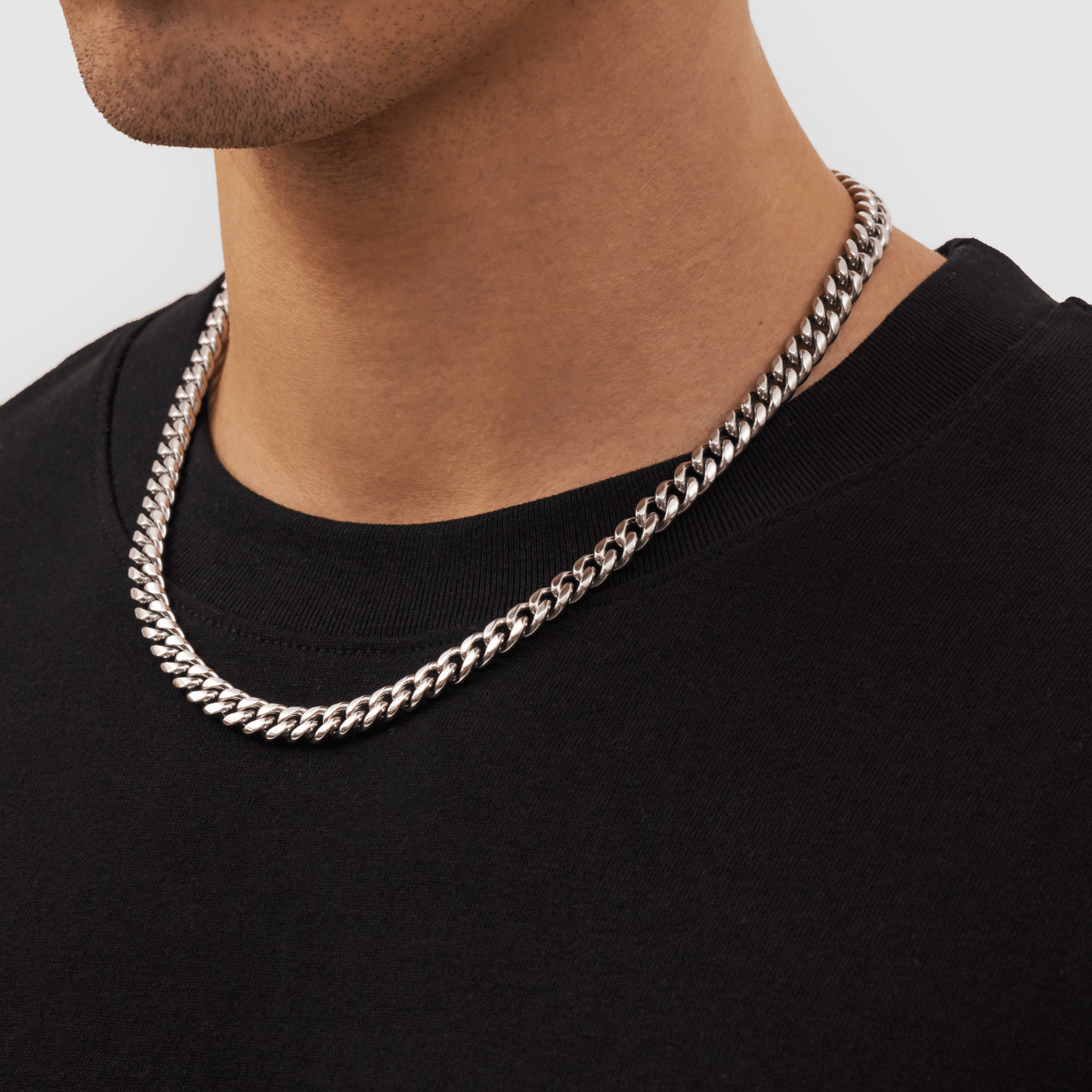 8MM (Silver) Cuban Link Chain