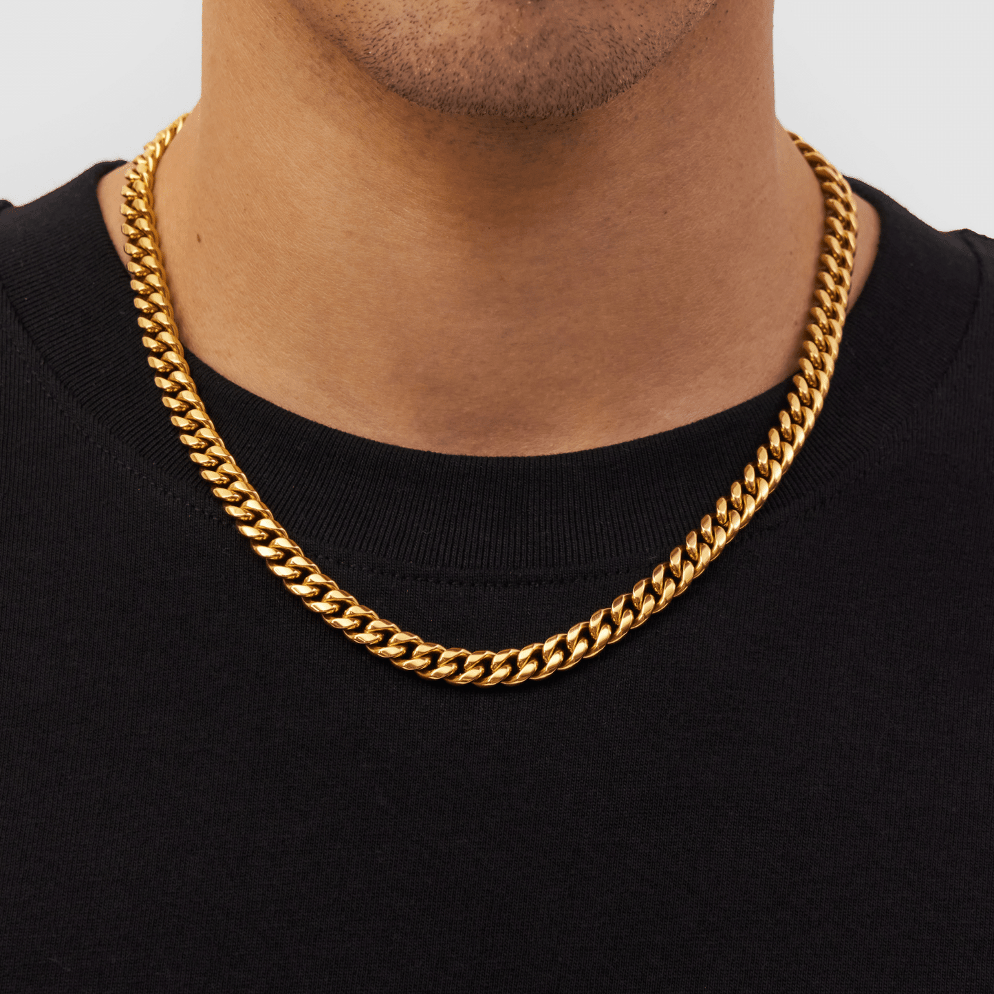 8MM Cuban Chain Set (Gold)