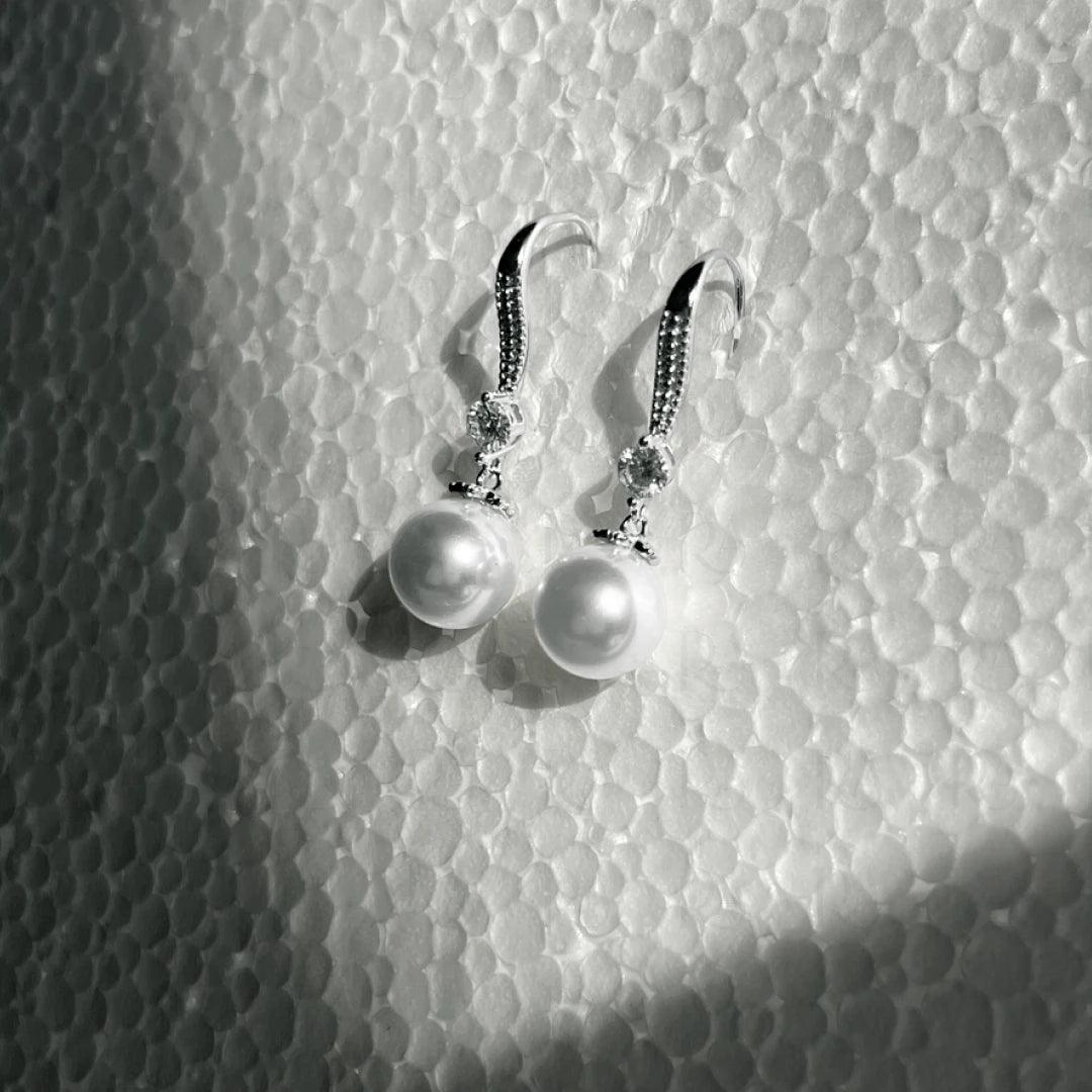 Dainty Pearl Hook Earrings