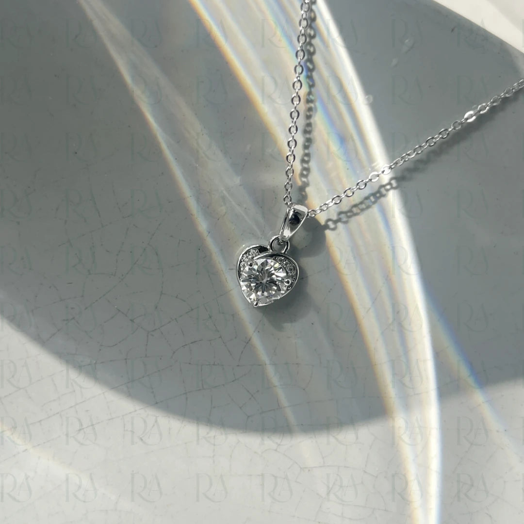 Dainty Silver Heart Necklace