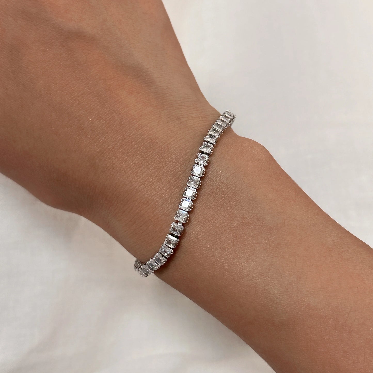 Asscher Tennis Bracelet