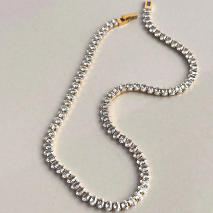 Oval Tennis Necklace