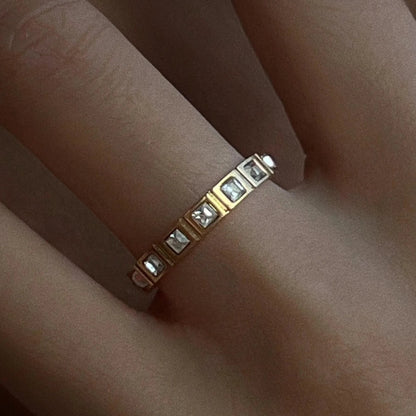 Asscher Iced Ring