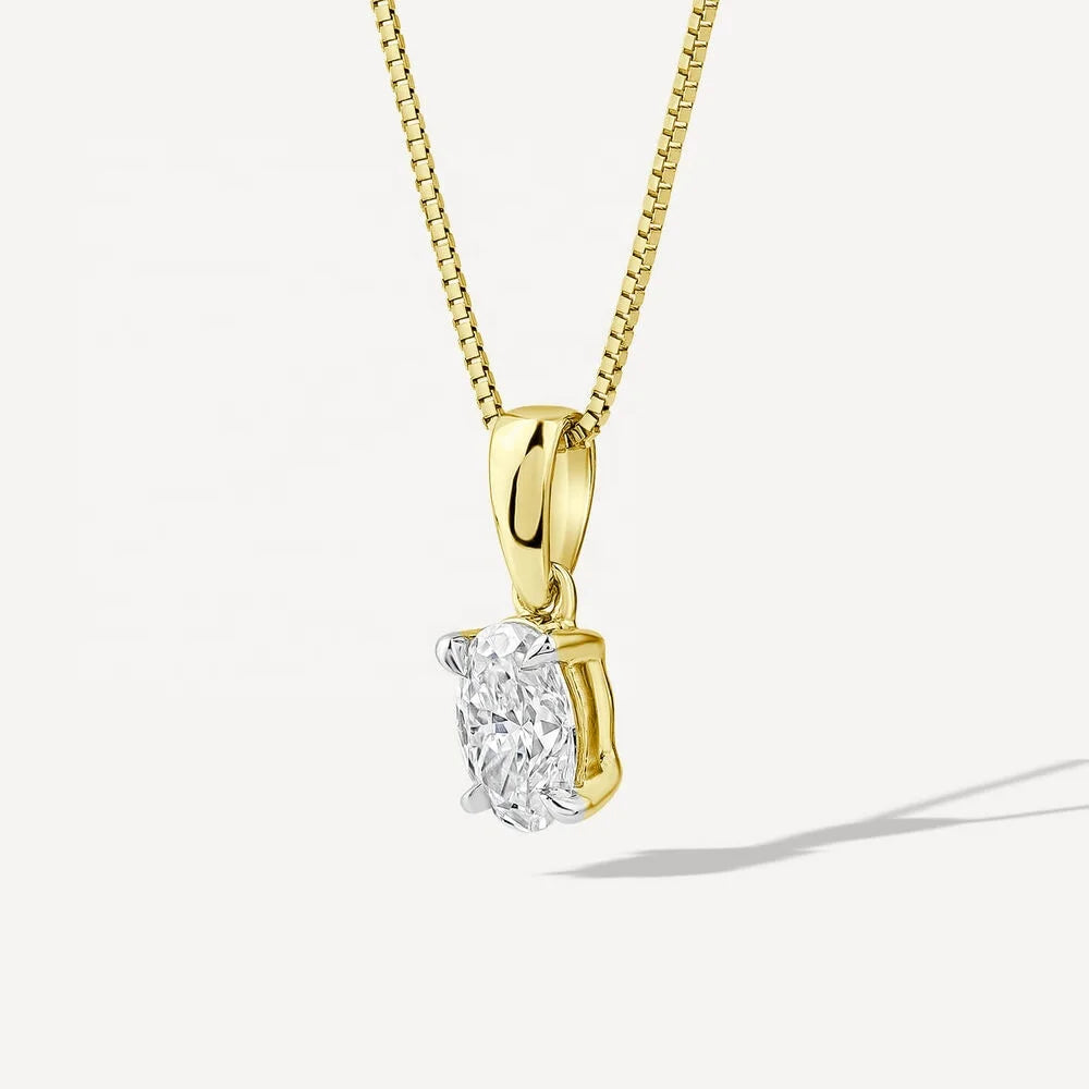 Oval Diamond Necklace