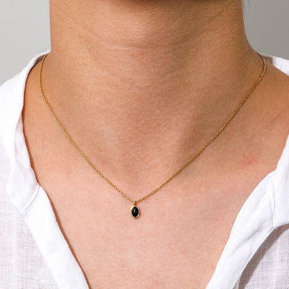 Onyx Tear Drop Necklace