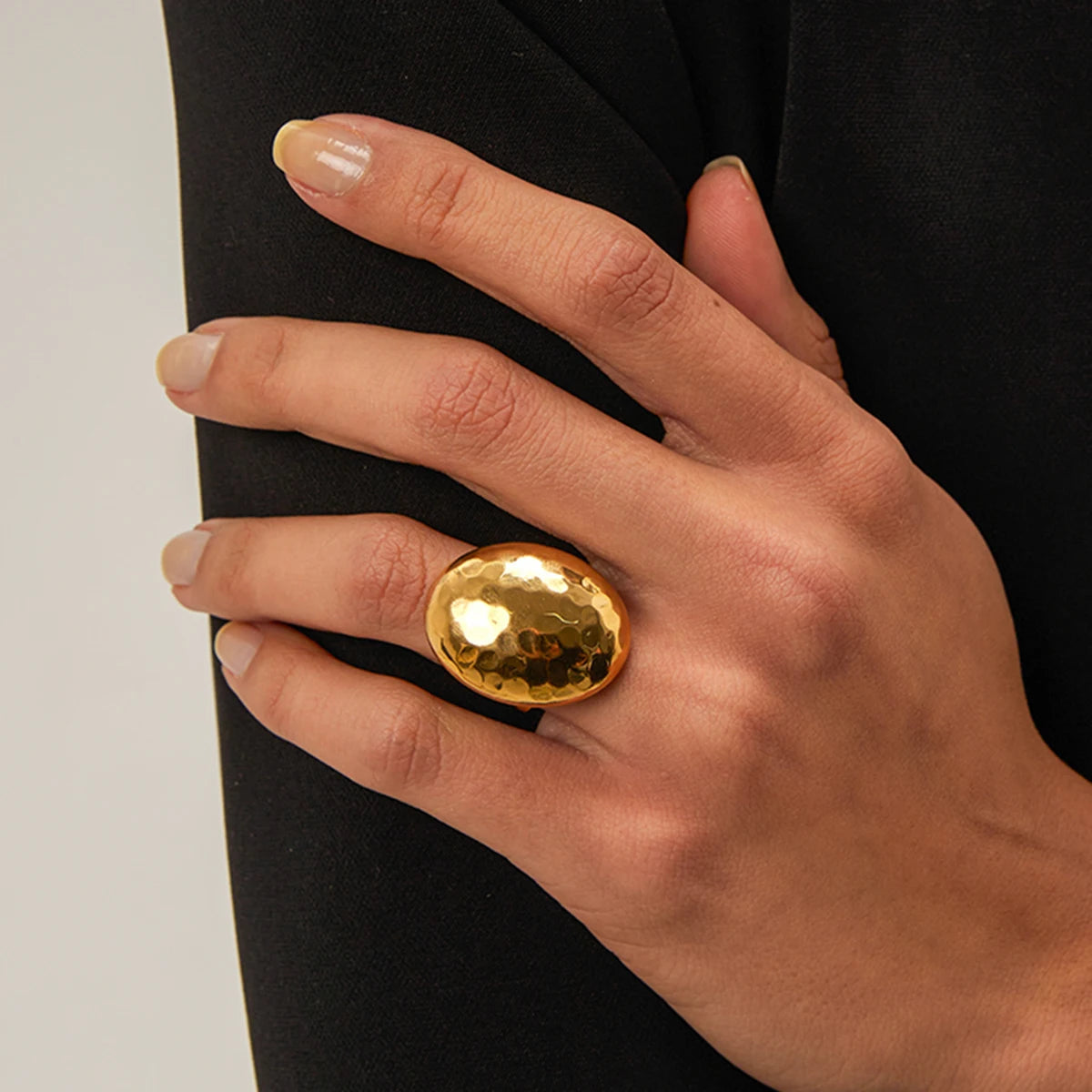 Hammered Statement Ring