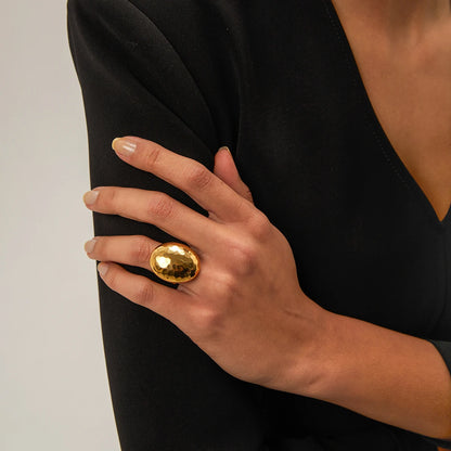 Hammered Statement Ring