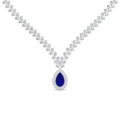 Blue Sapphire Forever Necklace