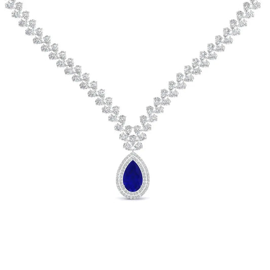 Blue Sapphire Forever Necklace