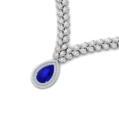 Blue Sapphire Forever Necklace