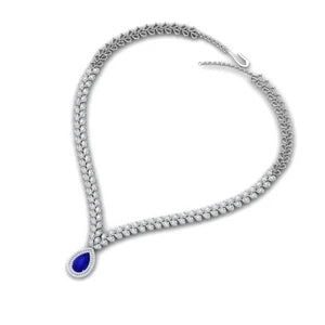 Blue Sapphire Forever Necklace