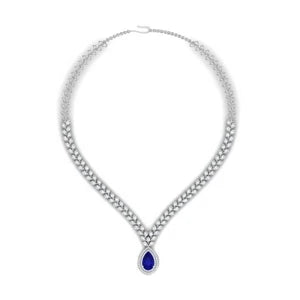 Blue Sapphire Forever Necklace