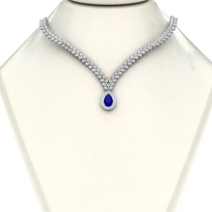 Blue Sapphire Forever Necklace