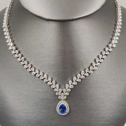 Blue Sapphire Forever Necklace