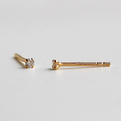 3mm Dainty Gold Studs