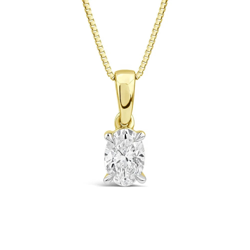 Oval Diamond Necklace