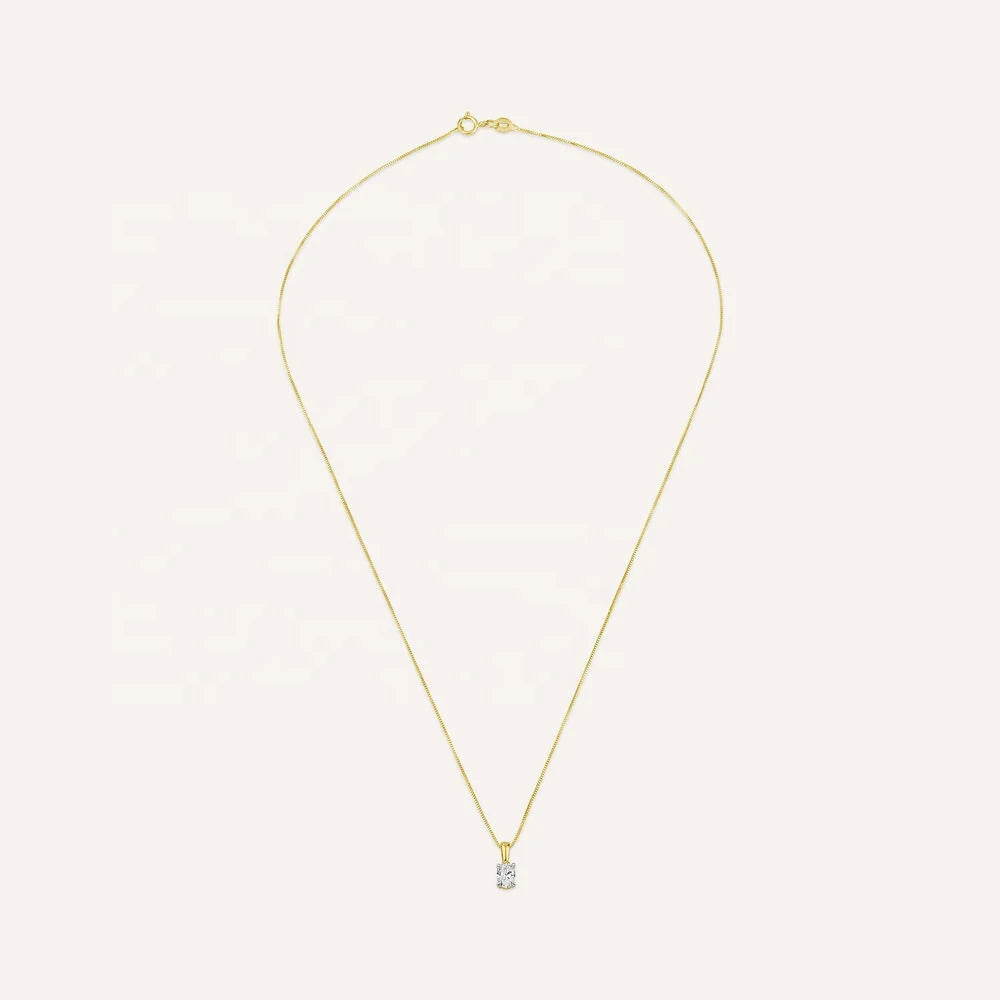 Oval Diamond Necklace