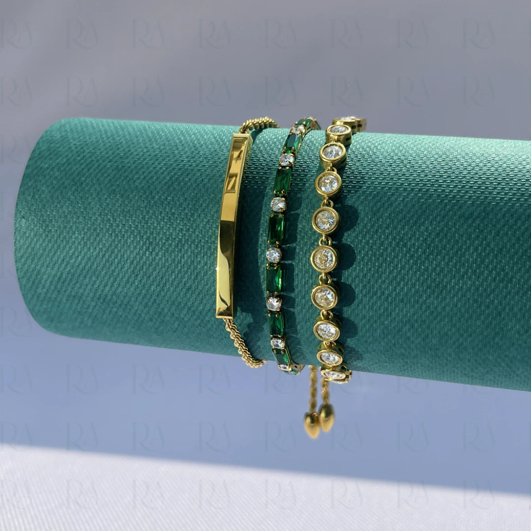 Emerald Baguette Tennis Bracelet