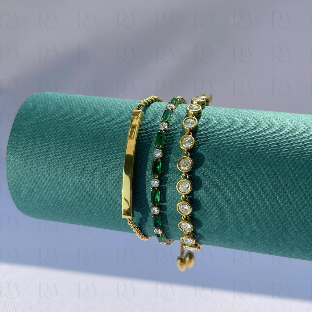 Emerald Baguette Tennis Bracelet