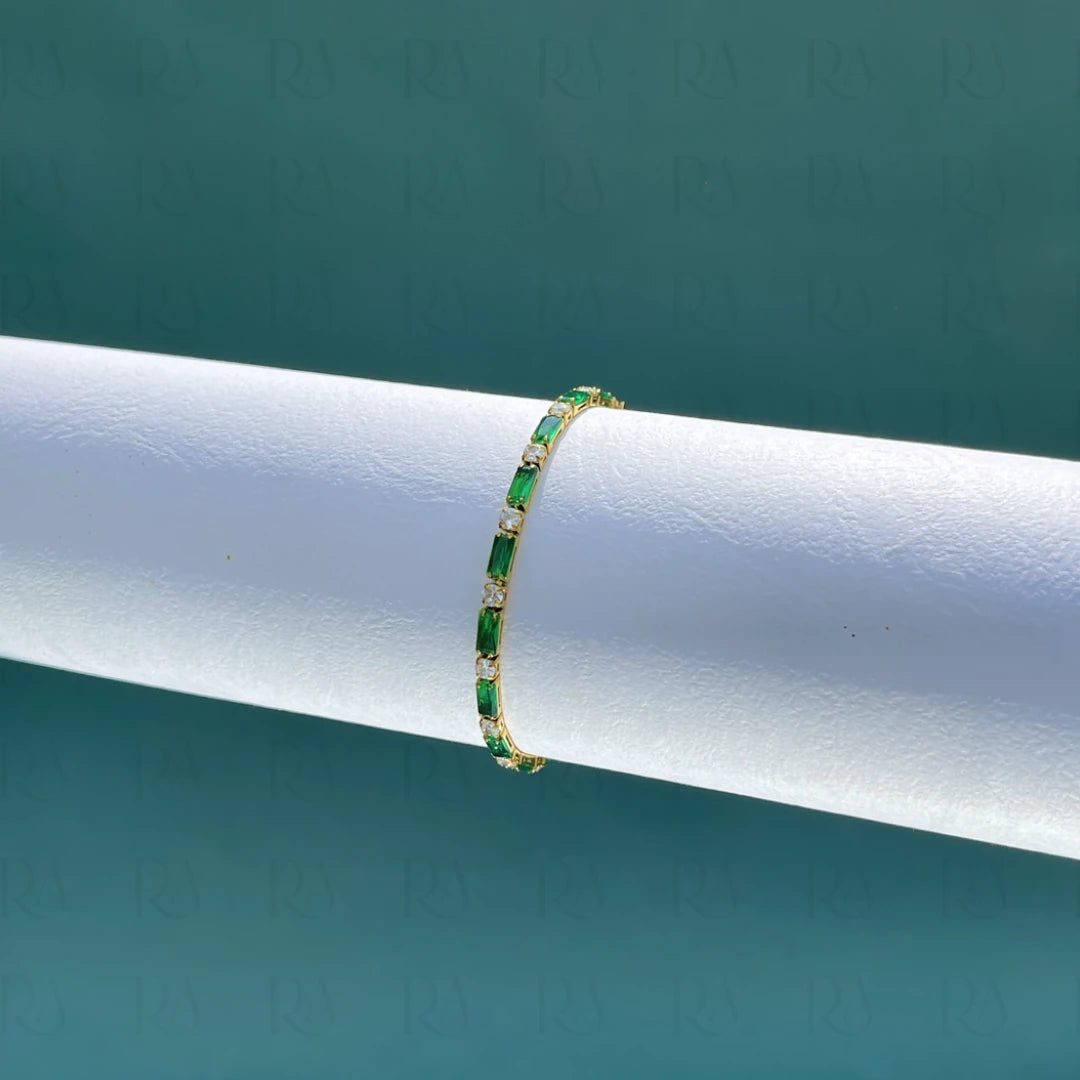 Emerald Baguette Tennis Bracelet