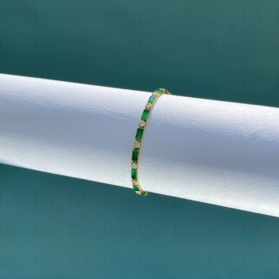 Emerald Baguette Tennis Bracelet