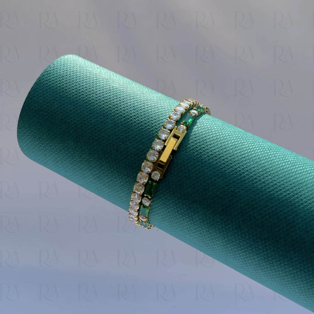 Emerald Baguette Tennis Bracelet