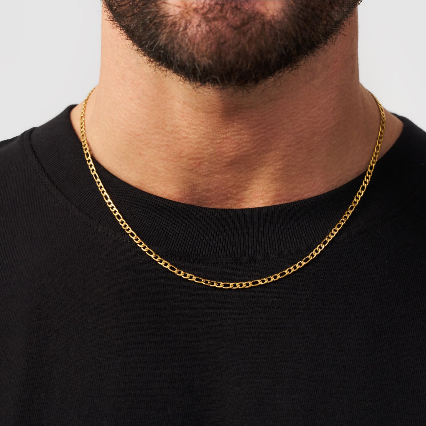 3mm Figaro Chain (Gold)