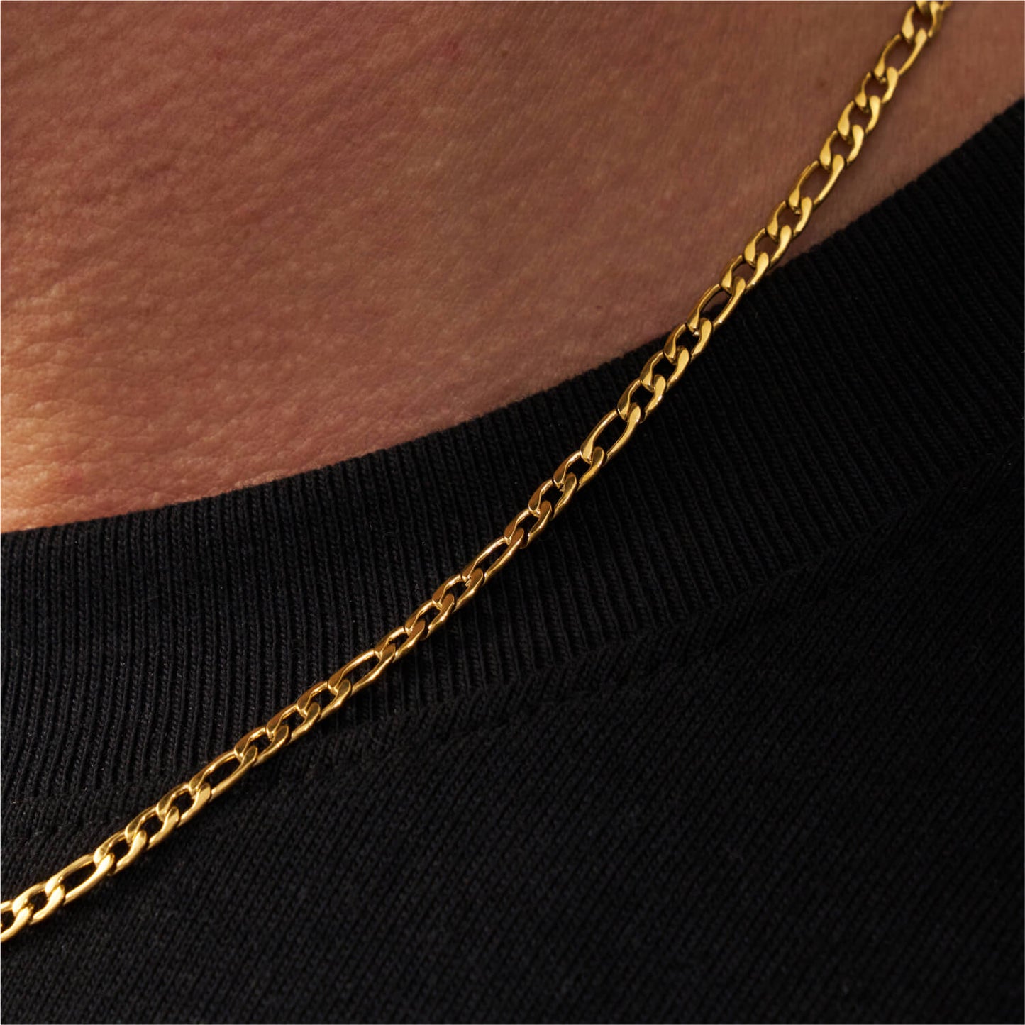 3mm Figaro Chain (Gold)