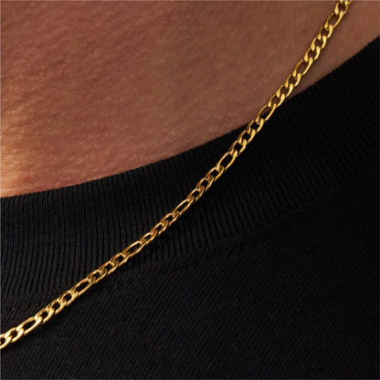 3mm Figaro Chain (Gold)