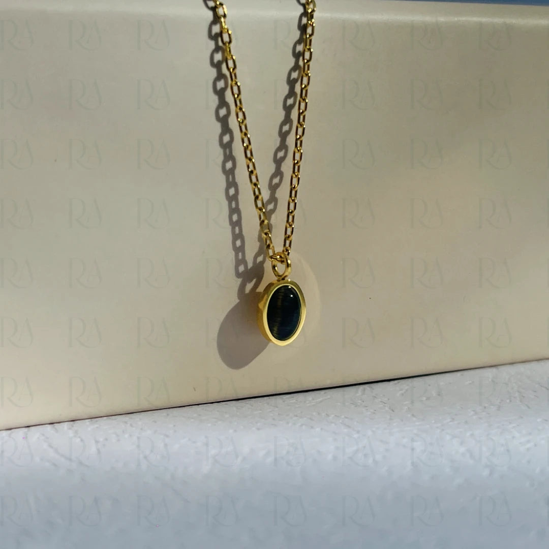 Onyx Tear Drop Necklace